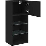 TV ormarići s LED svjetlima 2 kom crni 40,5x30x90 cm | shoptok.hr