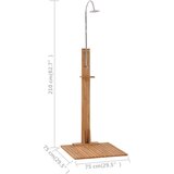  Vrtni tuš 75x75x210 cm trdna tikovina | Shoptok.si