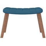 Stolica za opuštanje s osloncem za noge plava baršunasta | shoptok.hr