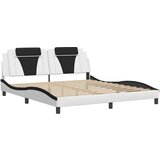  Okvir kreveta LED bijelo-crni 180 x 200 cm od umjetne kože | shoptok.hr