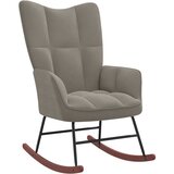  Stolica za ljuljanje svjetlosiva baršunasta | shoptok.hr