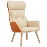 vidaXL Stol za sproščanje krem blago in PVC, (20958076) | Shoptok.si