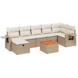 Maison Chic Seti vrtnega pohištva - Vrtna garnitura - Vrtni pohištvo set 8-delna z blazinami bež poli ratan, (21800935) | Shoptok.si