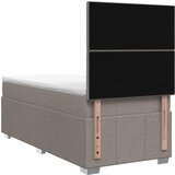  LED okvir za krevet s madracem Sivosmeđa 90 x 200 cm Tkanina | shoptok.hr