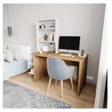 Hanah home radni sto sa policom za knjige aden oak white