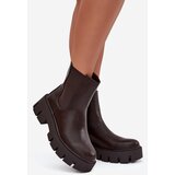 Boto Women's ankle boots Fivienne warm eco leather dark brown | shoptok.hr