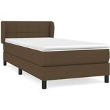  Krevet s oprugama i madracem tamnosmeđi 80x200 cm od tkanine | shoptok.hr