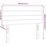  Uzglavlje tamnosivo 80 x 5 x 78/88 cm baršunasto | shoptok.hr