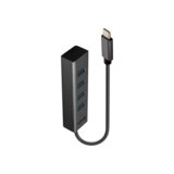 Lindy 43325 vmesnik razdelilnika USB 3.2 Gen 1 (3.1 Gen 1) Type-C 5000 Mbit/s Siva | Shoptok.si