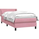 Box spring postelja z vzmetnico roza 80x220 cm žamet, (21792552) | Shoptok.si