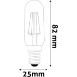 Avide Žarnica, LED 4W, E14, 4000K, 230V AC, bela svetloba - Filament T25 4W E14 | Shoptok.si