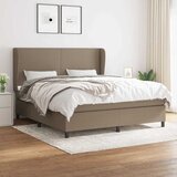  Krevet s oprugama i madracem smeđesivi 180x200 cm tkanina | shoptok.hr