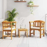  Set namještaja s jastukom 3 pcs Prirodna Čvrsto drvo akacije | shoptok.hr