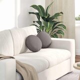  Jastučići za sjedenje 2 pcs Sivo-smeđa Ø30 x 13 cm tkanina | shoptok.hr
