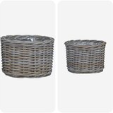  Saksija Košara s pohranom 2 pcs Siva Kubu Ratan | shoptok.hr