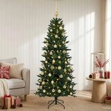  Umjetno božićno drvce s kuglicom 150 cm 150 LED lampica - Zelena 150 cm s LED žaruljama i zlatnim kuglicama | shoptok.hr