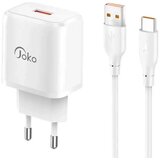 Konfulon Kućni punjač JK90 + DC65, PD 20W, sa kablom USB na Type C, Beli | Eponuda.com