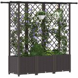  Povišeni krevet s mrežom i krovom Smeđa 163,5 x 40 x 138 cm PP | shoptok.hr