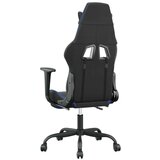  Masažni gaming stol z oporo za noge črno in modro umetno usnje, (21152293) | Shoptok.si