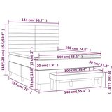  S oprugama i madracem tamnosivi 140x190 cm od tkanine | shoptok.hr