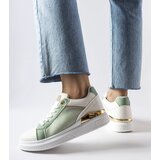 Gemre White and green shoes with a gold accent Palais | Shoptok.si