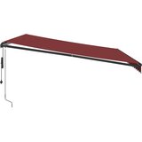 Tenda na automatsko uvlačenje s LED svjetlima bordo 450x350 cm | shoptok.hr