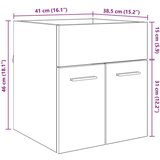 Ormarić za Lavabo - Umivaonik s pohranom Crni hrast 41 x 38 5 x 46 cm | shoptok.hr