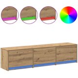 TV omarica z LED Umetni hrast 165 x 34 x 40 cm Konstruiran les, (5000202752) | Shoptok.si