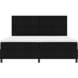  Box Spring Postelja z Vzmetnico & LED Črna 200x200 cm Tkanina, (22081261) | Shoptok.si