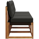 3 3 kom. Vanjska srednja sofa Masivno bagremovo drvo, Tekstilen | shoptok.hr