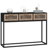  Konzolni stol crni 105x30x75 cm od konstruiranog drva i željeza | shoptok.hr