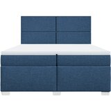  Krevet s oprugama i madracem plavi 200 x 200 cm od tkanine | shoptok.hr
