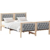  Krevetna konstrukcija s uzglavljem Svijetlo siva 140 x 200 cm | shoptok.hr