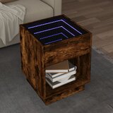 vidaXL Stolić s beskonačnim LED svjetlima boja hrasta 40x40x50 cm Cijene
