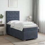 Krevet s box springom, madracem i LED-om Tamnosiva 90 x 190 cm | shoptok.hr