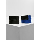 Urban Classics Kids Children's canvas belt 2 pieces black+blue | shoptok.hr