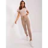 Och Bella Leggings-TW-LG-OB059.37X-dark beige | shoptok.hr
