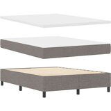 vidaXL Škatlasta postelja z vzmetnico Taupe 160x200 cm Tkanina, (22083043) | Shoptok.si