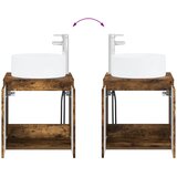  Umivaonik s policom za zid Dimljeni hrast 49,5 x 44,5 x 65,5 cm | shoptok.hr