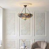 Endon 111887 - Luster na lancu Tiffany SULLIVAN 3xE27/10W/230V prečnik 57 cm | Eponuda.com