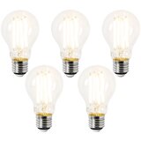 LUEDD Komplet 5 LED žarnic E27 A60 prozorna 3,8 W 806 lm 2700 K | Shoptok.si
