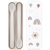 Mepal Bež plastične dječje žlice u setu 2 kom Sunshine & Rainbow – Cijene
