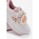 Boto Children's Velcro Sneakers With Lollipop Pendant White-Pink Odalira | shoptok.hr