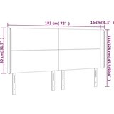  Uzglavlje krem 183 x 16 x 118/128 cm od tkanine | shoptok.hr