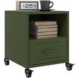 vidaXL Nočna omarica 2 kosa olivno zelena 36x39x43,5 cm jeklo | Shoptok.si