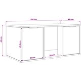 Namještaj za kavez za mačke Dimljeni hrast 100 x 49 x 45 cm | shoptok.hr