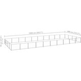 vidaXL Pasji boks srebrn 40 m² jeklo | Shoptok.si