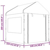 vidaXL Paviljon s streho bel 6,69x2,28x2,69 m polietilen | Shoptok.si