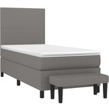  Box spring postelja z vzmetnico temno siva 80x200 cm blago, (20790051) | Shoptok.si