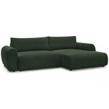 Bobochic Paris temno zelena raztegljiva kotna sedežna garnitura iz rebrastega žameta (desni kot) lucien | Shoptok.si